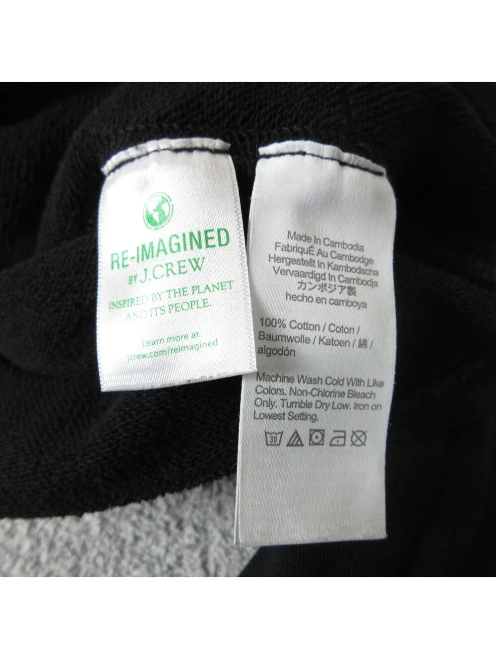 J Crew Pullover Sweatshirt Mens M Black Half Zip Heavyweight Fleece Outdoors